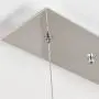 Saint Mossi Modern Crystal Linear Raindrop Chandelier Lighting Flush Mount LED Ceiling Light Fixture Pendant Lamp for Dining Room Bathroom Bedroom Livingroom 8E12 Base H12'' x L 47''