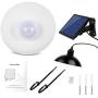 Solar Lights Outdoor, LOZAYI IP65 Waterproof Solar Light,Remote Control 16.4Ft Cord LED Shed Light Pendant Light with Adjustable Solar Panel for Garden Patio Home Decorate-Cool White