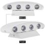 US Sense 180 Degrees Rotation Modern LED Wall Light 8 W LED Wall Sconce Up Down Wall Lamp Aluminium Wall Lights for Living Room, Bedroom, Hallway, Staircase and Corridor with 8 LEDs