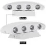 US Sense 180 Degrees Rotation Modern LED Wall Light 8 W LED Wall Sconce Up Down Wall Lamp Aluminium Wall Lights for Living Room, Bedroom, Hallway, Staircase and Corridor with 8 LEDs