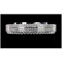LITFAD Crystal Drum Flush Mount Lamp Contemporary Multi-Head Flush Mount Ceiling Light Modern Luxury LED Ceiling Lamp Chandelier in Chrome for Bedroom Dining Room Hotel Foyer Entry - 31.5'' W
