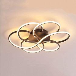 Ceiling Light Flower Aluminum LED Panel Flush Mount Ceiling Lamp High Light Transmission Ceiling Light Quick Installation Chandelier for Hallway Office Living Rooms Bedrooms (Size : Coffee 23.6in)