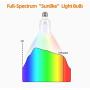 Hisoo 9W LED Full Spectrum Light Bulb Light Therapy Lamp Bulb High CRI Cool White Natural Sunlight Bulb Eye-Care Dimmable Light Lamp Happy Light for Study Office Bedroom Living Room (4pack)