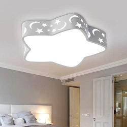 LAKIQ Kids’ Room LED Flush Mount Ceiling Light Fixture Creative Star Shape Modern Close to Ceiling Chandelier Lighting for Boy’s Girl’s Room Children’s Bedroom Kindergarten (16,White Light)