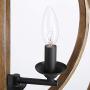 Log Barn Farmhouse Chandeliers for Dining Room, Faux Wood Hanging 3-Light Fixture for Kitchen Island, Foyer, 15.5 Inches