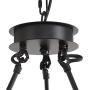 APBEAMLighting Luxury Round Crystal Chandelier Retro Pendant Lighting Hanging Ceiling Light Led Dimmable Fixture with Adjustable Chain for Living Room Dining Room Black 31.5