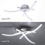 LED Ceiling Light 18W Modern Curved Design Geometric LED Ceiling Lamp 3 Built-in LED Boards Natural White 1600lm 4000K Metal Ceiling Lighting Fixture for Bedrooms Living Rooms Kitchen Office 85V-265V