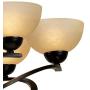 Dark Mocha Chandelier 27 1/2'' Wide Swirling Ribbon Rustic Amber Glass 6-Light Fixture for Dining Room House Foyer Kitchen Island Entryway Bedroom Living Room - Franklin Iron Works