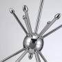 6-Light Modern Sputnik Pendant Light Mid Century Chandelier Semi Flush Mount Ceiling Light Industrial Vintage Ceiling Light for Foyer Bedroom Dining Room (Chrome)