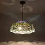 18Inches Dragonfly Tiffany Style Pendant Light,Handmade Stained Glass Lamp Shade, Adjustable Metal Suspension Chain Pendant Lamp for Living Room Dining Room Bedroom 110-240V E27(50CM X100cm)