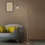 LITFAD Industrial Stylish Flared Floor Lamp Metal 1 Bulb Living Room Standing Floor Light with Boom Arm in Bronze for Bedroom Hotel Dining Room Restaurant