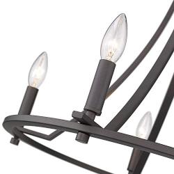 Emliviar Modern Farmhouse Dining Room Chandelier, 5-Light Kitchen Pendant Light in Oil Rubbed Bronze Finish, 010-5 ORB