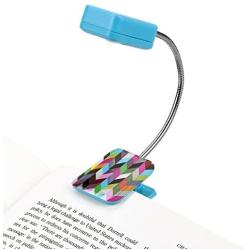 WITHit French Bull Clip On Book Light – Ziggy – Square LED Reading Light for Books and eBooks, Reduced Glare, Portable and Lightweight, Cute Bookmark Light for Kids and Adults, Batteries Included