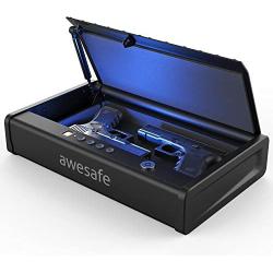 awesafe Gun Safe with Fingerprint Identification and Biometric Lock One Handgun Capacity
