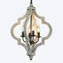 Wood and Metal Chandelier Square 4-Light Adjustable Height Ceiling Pendant Light Dining Room Lighting Fixtures Hanging，Living Room Light ,Kitchen Chandelier UL Listed
