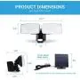 PARMIDA LED Solar Security Light, Motion Sensor Operated, Rechargeable with Solar Panel, 1000LM, Dusk to Dawn Setting, Waterproof Outdoor Light, Optional Dry Battery Backup, 5000K - Dual-Head, Black