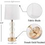 FERWVEW Modern Gold Small Nightstand Lamps Bedside End Table Lamp, Accent Lamp for Living Dining Room Bedroom Coffee Kitchen Entryway
