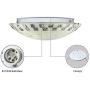 LITFAD 2 Lights Shell Shade Flush Mount Ceiling Lights Stain Glass Tiffany Ceiling Lamp Farmhouse Style Mosaic Pendant Light in Off-White Hotel Cafe Living Room