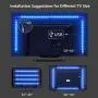 LE LED Strip Lights for TV, 6.56Ft RGB Color Changing TV Backlights with Remote, USB Powered Bias Lighting for 32-65 Inch TV, PC, Mirror