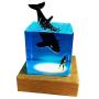 Shark Night Light,Cube Shark Diver Night Lamp Novelty Gift for Children for Living Rooms and Bedrooms Decor