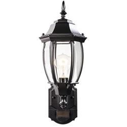 Heath Zenith HZ-4192-BK Six-Sided Die-Cast Aluminum Lantern, Black with Beveled Glass