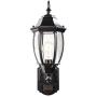 Heath Zenith HZ-4192-BK Six-Sided Die-Cast Aluminum Lantern, Black with Beveled Glass