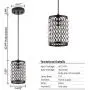 MAYNA Modern Mini Pendant Light, Ceiling Lamp Hanging Lighting Fixture with Hand Crafted Glass Bead for Kitchen Restaurant Cafe Dining Room Indoor, Black, 2-Pack