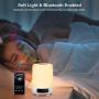 RUMIA Night Light Bluetooth Speaker,Portable Wireless Table Lamps,Dimmable Color Changing Beside Lamp,Rechargeable Touch Lamp for Bedroom&Living Room,Kids Alarm Clock Gift for Girls Boys Women