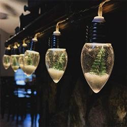 Christmas TreeString Lights, Snow Globe Light, Indoor Outdoor Christmas Lights, Christmas String Lights Fairy String Lights for Home Christmas Tree Wedding Party Bedroom Decoration (2pc twelve lights)