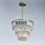 Saint Mossi Modern Crystal Chandelier with 5 Lights and 3-Tier,Raindrop Chandelier with K9 Crystal,LED Pendant Lighting Fixture for Dining Room,Bedroom,Living Room,H12'' X D14'' with Adjustable Chain
