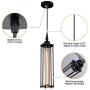 CMNNQ 3 Pack Retro Ceiling Pendant Light, Metal Industrial Hanging Lights Lamp, Classic Kitchen Table Dining Room Lighting Fixture 3PCS Without Bulbs (Black)
