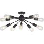 10-Light Sputnik Chandelier Black Mid Century Modern Ceiling Light Vintage Industrial Starburst Chandelier for Kitchen Living Room Dining Room Hallway Entryway by BONLICHT