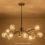 12 Lights Modern Crystal Pendant Light Chandelier Sputnik Chandelier Contemporary Chrome Branches Chandeliers Ceiling Light Fixtures for Dining Room Bedroom Living Room G9 Bulbs (Cadmium))