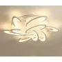 LAKIQ Multi Light Modern LED Ceiling Chandelier Windmill Shape Acrylic Semi Flush Mount Lighting Fixture Indoor Ceiling Lights for Living Room Bedroom (Warm Light, 9 Lights)