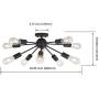 10-Light Sputnik Chandelier Black Mid Century Modern Ceiling Light Vintage Industrial Starburst Chandelier for Kitchen Living Room Dining Room Hallway Entryway by BONLICHT