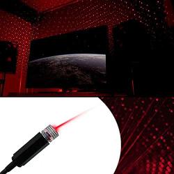 Zabolight Starlight USB Laser Light - Game Rooms, Night Light Ambiance, Car, Bedroom, Bright Galaxy Roof Lights Adjustable Laser (Red)