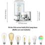 Deyidn 1-Light Silver Vanity Light Fixture Modern Industrial Indoor Single Chrome Wall Sconces Lighting with Clear Glass for Bathroom, Bedroom, Kitchen, Living Room, Dining Room, Stairway, Farmhouse