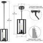 Verona Industrial Pendant Light | Dark Bronze Hanging Light Fixture with LED Bulb LL-P13-6DB-LED