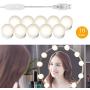 Vanity Lights for Mirror, Tomshine Hollywood Style Vanity Mirror Lights Kits with 3 Color Modes 10 Dimmable Bulbs for Dressing Room Bath Room