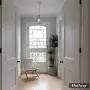 Glass Pendant Light Mini 1-Light Pendant Light Fixture for Kitchen Island Vintage Blown Glass Hanging Light Grey Lantern Shade for Hallway,Dining Room,Balcony,Foyer,Christmas Gift,MAX40W E26 Bulb