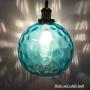 SKIVTGLAMP Hanging Swag Lamp no Wiring Needed Portable Pendant Light with 20ft Plug-in UL Dimmable Clear Cord Sky Blue Glass Lamp Nordic Minimalist for Dining Room Bulbs Not Included,Customizable