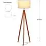 Brightech Eden Tripod LED Floor Lamp – Mid Century Dimmable Modern Light for Contemporary Living Rooms - Tall Free Standing Lamp with Solid Wood Legs for Bedroom, Office - Havana Brown