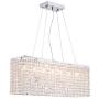 NOXARTE Modern Rectangular Chandelier Crystal Light LED Indoor Ceiling Hanging Lighting for Dining Room L31.5''xW7.8''xH11.8''