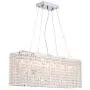 NOXARTE Modern Rectangular Chandelier Crystal Light LED Indoor Ceiling Hanging Lighting for Dining Room L31.5''xW7.8''xH11.8''