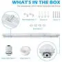 AceLite LED 4FT Vapor Tight Light Fixture, 40W, 5000LM, IP65 Waterproof Outdoor Shop Lights, 6000K Bright White, LED Vapor Proof Lighting, 4-Pack