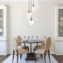 MOTINI 3 Light Cluster Pendant Lighting for Kitchen Island, Black and Brushed Nickel with Clear Glass, Dining Room Lighting Fixture Hanging Chandelier