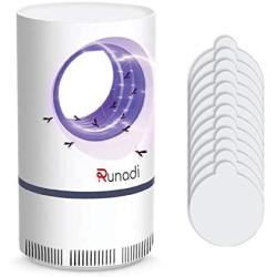 RUNADI Mosquito Killer - Gnat Trap Indoor - Effectively Trapping Mosquitoes, Gnats, Flies, and Tiny Insects - Insect Killer Lamp with 12 Sticky Boards