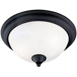 Hardware House 545061 Tuscany 12-1/2-Inch by 6-Inch Ceiling Lighting Fixture Textured Black