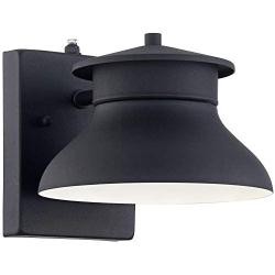 Danbury Modern Outdoor Wall Light Fixture LED Black 6'' Security Dusk to Dawn for Exterior House Porch Patio - John Timberland
