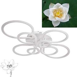 Asobp Ring Flush Mount Ceiling Light Fixture with Acrylic Shade for Hallway LED Flush Mount Dimmable With Remote Control Round Lighting Entryway Passway Dining Room Bedroom Balcony Living Room 8-Light